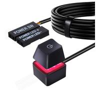 Desktop Computer Power Switch, AZMXDVP External Remote Start PC Motherboard Power On Off Switch Button 2M Extension Cable-M20 (Black)