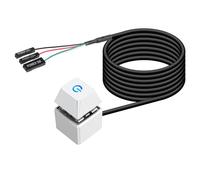 Desktop Computer Power Switching Extension Cable with LED Lights 5.9FT Remote Starts Button for PC Motherboard