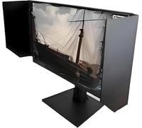 Desktop Computer Screen Hood, Anti-Glare Sunshade Display Shading Side Panel, 24-27inch Adjustable, 180° Adjustment Angle, Privacy Protection and Glare Reduction, For Office, Playing Games