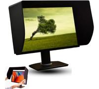 Desktop Computer Screen Hood, Foldable Anti-Glare Sunshade for 17-28 Inch Monitors, Desktop Display Privacy Panel & Protection, Easy Setup