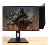 Desktop Computer Sunshade,Portable LED Video Monitor Hood Sunshade Sunhood,17-28-inch Anti-Glare Monitor Hood,180° Adjustment Angle, Privacy Protection,PC Screen Hood for Office, Play Games(Right Side