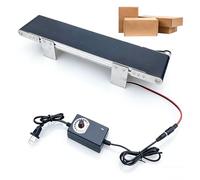 Desktop Conveyor Belt, Electric Belt Conveyor with 1-Way Speed Regulation for Packaging and Production Line, 12x50cm