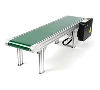 Desktop Conveyor Belt100 * 20cm Electric Speed Adjustment PVC Belt Conveyor2-15m/s Stepless Speed AdjustmentStepless Speed Regulationfor WarehousesLabStudio