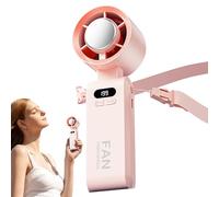 Desktop Coolinge Electric Fan - USB Rechargeable Fane with Digital Display, Portable Tool for Kitchen, Car, Camping Travel | Mini Fan for School, Home Office