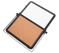 Desktop Cork Board Whiteboard Combo 31x23x1cm for Notes and Display | Aluminium Alloy Frame, Pin-Friendly Surface, Sleek Modern Decor for Home Desks, Postcards, Reminders and Office Organisation