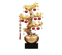 Desktop Decor, Feng Shui Money Tree Living Room Crystal Fortune, Persimmon Citrine Floor Ornaments, Large Decorations Housewarming Bonsai