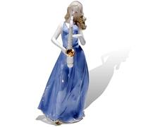 Desktop Decoration Figurine - Ceramic Musical Violin Woman Figure Artwork Decorative Sculpture, Porcelain Flower Basket Statue, Charming Ceramic Crafts, Exquisite Home And Office Decor