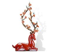 Desktop Decoration Figurine - Porcelain Sika Deer Reindeer Crafts, Animal Elk Home Decor, 10 Inch Tabletop Art Statue, Collectible Decor For Living Room Party Decorations