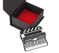 Desktop Decoration, Mini Accordion Exquisite Desktop Musical Instrument Decoration Ornaments Musical Gift with Delicate Box for Coffee Bookshop House