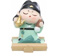 Desktop Display Stand Desk Accessory Resin Period Character Figurine Mobile Phone Holder Upright Support Ornament Suitable for Study Dorm Living Room Office Decor, Li BaiDeft Processed