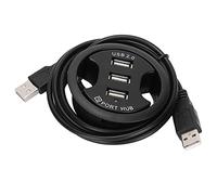 Desktop Docking Station, Round Shape 3 Ports All In One Stable Performance USB2.0 HUB No External Power Supply for PC Laptop