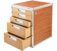 Desktop Drawer Cabinet Flat File Storage, Medicine Box, 4/5 Tier Aluminum Alloy(5 Layers)