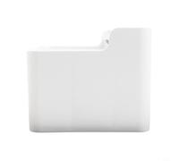 Desktop Drawer Organiser Clear Plastic Storage Box for Office Supplies - Multi-Grid Vanity Tray with Stable Base for Cosmetics 20x12x14cm(White)