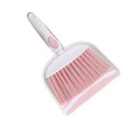 Desktop Dustpan Mini Broom and Dustpan Set Table Dining Crumb Sweeper Soft Bristles Multipurpose Desktop Cleaning Tools for Home(Pink)