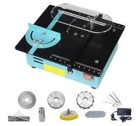 Desktop Electric Mini Saw Cutter, Adjustable Multi-Angle Cutting, Multiple Saw Blade Options, Cutting Depth 0-12mm for Wood, Metal, and Plastic