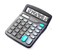 Desktop Electronic Calculator with 12-Digit Large LCD Display Big Buttons Dual Solar Power for Home Office Business School