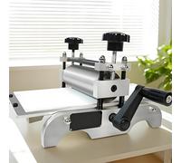 Desktop Engraving Press | Portable Manual Slab Roller Etching Machine | Printmaking Rubbing Tool for Wood, Copper Engraving, Adjustable Roller Height