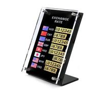 Desktop Exchange Rate Ornaments, 8 Countries World Exchange Rate Board, Acrylic Material, Display Corresponding Currency Code, Desktop Style Decoration