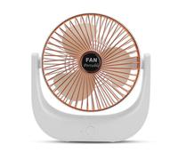 Desktop Fan Portable Electric for Dormitory Office Silent Cooling One-Button Control 3-Speed Adjustable Multi-Angle Adjustment Removable Washable Guard Type-C Charging