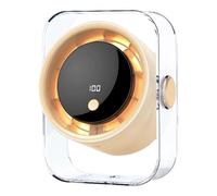 Desktop Fan Quiet - 100 Speeds Rechargeable Silent Personal Cooler, 21.2cm Volumetric Thermodynamic Infrastructure, Longitudinal Aerodynamic Propulsion Logic, High-Density ABS Electronic Ha