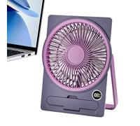 Desktop Fan,Small Table Fan | Electric Personal Cooling Tool with LCD Digital Display USB Powered Hanging and Standing For