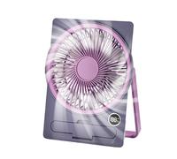 Desktop Fan - Small Table Fan | Electric Personal Cooling Tool with LCD Digital Display USB Powered Hanging & Standing for