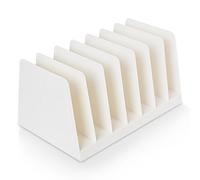 Desktop File Organizer, Mail Organizer, 7 Compartments Office File Sorter, for Easy access to your files, Invoices, Letters and more - 4.5" Height x 8.8" Width x 5.5" Depth - White, Eco-Friendly