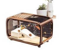 Desktop Fish Tank: Aquatic Acrylic Turtle Tank, Planting Accessories, Aquarium Container, Climbing Decorations, Shrimp Snail Habitat, Betta Home | Habitat para Oficin