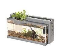 Desktop Fish Tank,Small Fish Tank Creative Filtering, Silent Flowing Water, Micro Landscape, Office Desktop, Home Furnishings, Heated Fish Tank,B