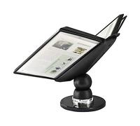 Desktop Flip Display Folder - File Organizer For Desk, 10 And 20 Display Pockets, Adjustable Desk Flip File Holder, For Display A4 Documents, Black Base (Size : 20 pages)