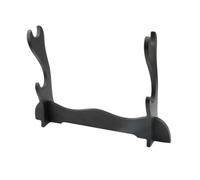 Desktop Flute Stand Wooden Swords Holder Black Display Rack | Two-tier Rack, Simple Design, Handicraft Display, Storage Holder for Sword Collector, Individual Use