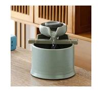 desktop Fountain Ceramic Indoor Tabletop Fountain Inside Mini Desk Water Feature for Office, Bedroom, Dining Room, Bathroom and Kitchen with Electric Submersible Pump, 6.4Inch tabletop fountain