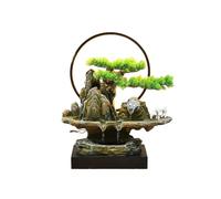 Desktop Fountain, Chinese Indoor Tabletop Fountain, Wealth Feng Shui Waterfall Decor for Home & Office