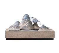 Desktop Fountain Rockery Stream Tabletop Fountain Indoor Circulating Waterfall Decor for Home and Office