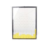 Desktop Galton board, Physics Lab Teaching Tool, Probability Demonstration Model, Galton Board Desk Toy, for Physical School Laboratory Random Distribution Teaching(Yellow)