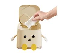 Desktop Garbage Can-Push Open Trash Can - Push-Open Odor-Proof Aesthetic Space-Saving Waste Box For Bedroom Workplace Laundry Room