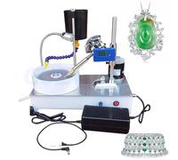 Desktop Gem Grinder, 2800RPM Adjustable Bench Grinding Polishing Machine, 6 Inch Disc Digital Display, for Knives Seals Jewelry Glass