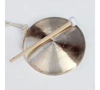 Desktop gong Percussion Instruments Zen Decor Gong Musical Instrument 40cm Traditional Chinese Brass with Mallet and Red Hanging Ribbon for Home Office Celebra