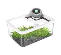 : Desktop Hydroponic Aquarium - Small Fish Tank with USB Pump, LED Light System | Betta Shrimp Jellyfish Habitat Display Kit for Bedroom Bookshelf Studio Hospital Living Room