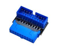 Desktop Internal Sockets USB Header Adapter, USB 3.2 19 / 20Pin to Motherboards Sockets Connection 90 Degree Adapter Front Panel