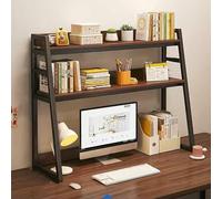 Desktop Ladder Bookshelf - 115cm Black Wood for Home Office & Dorm Stylish Storage Solution for Computer Desks Compact and Functional Book Holder