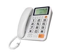 Desktop Landline Telephone for Home Guest Room, White | Corded Telephone Basic Landline Phone for Seniors Analog Home Phone with Call Display Small Desk Guest Room