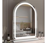 Desktop Led Makeup Mirror, Arched LED Vanity Mirror,Makeup Mirror With 3 Lighting Modes,Touch Screen Makeup Mirror,Dressing Table Makeup Mirror,Makeup Mirror With Light, Metal Lacquered Frames ( Color