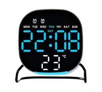 Desktop Led -purpose Clock Alarm Study and Countdown Timer(black blue)