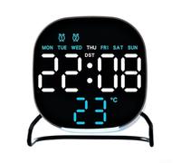 Desktop Led -purpose Clock Alarm Study and Countdown Timer(White blue)