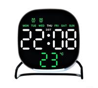 Desktop Led -purpose Clock Alarm Study and Countdown Timer(white green)