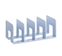 Desktop Magazine Holder Desk File Organizer 4 Compartments Vertical File Dividers Book Holder Frames Document Cabinet Rack Storage Books Notebook Organizer Box for Home Office School (Blue)