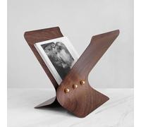 Desktop Magazine Holder Modern Metal Small Bookshelf Reading Open Display Stand Magazine Basket For Cookbook Art Book Bible Guest Book