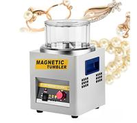 Desktop Magnetic Polisher, 2000rpm Mini Jewelry Rotary Grinder Tumbler with 60Min Timer, 3.3 LBS Capacity, Automatic Forward/Reverse Adjustment, for Metal, Jewelry, Crafts, Auto Parts