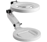 Desktop Magnifier with LED Light, 1.5X 5X Hands-Free Folding Magnifying Glass for Reading, Repair, and Welding